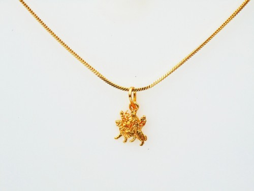 Indian Durga Maa Pendant Gold Plated 14 