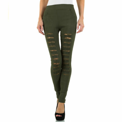 Treggings Jeans Hose Jeggings Leggings Stretchhose Risse Strass Spitze    