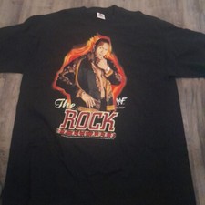 Vintage 2000 WWF The ROCK Of All Ages The People's Champ XL Shirt Black