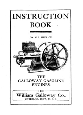 Galloway Engine Instruction Book | eBay