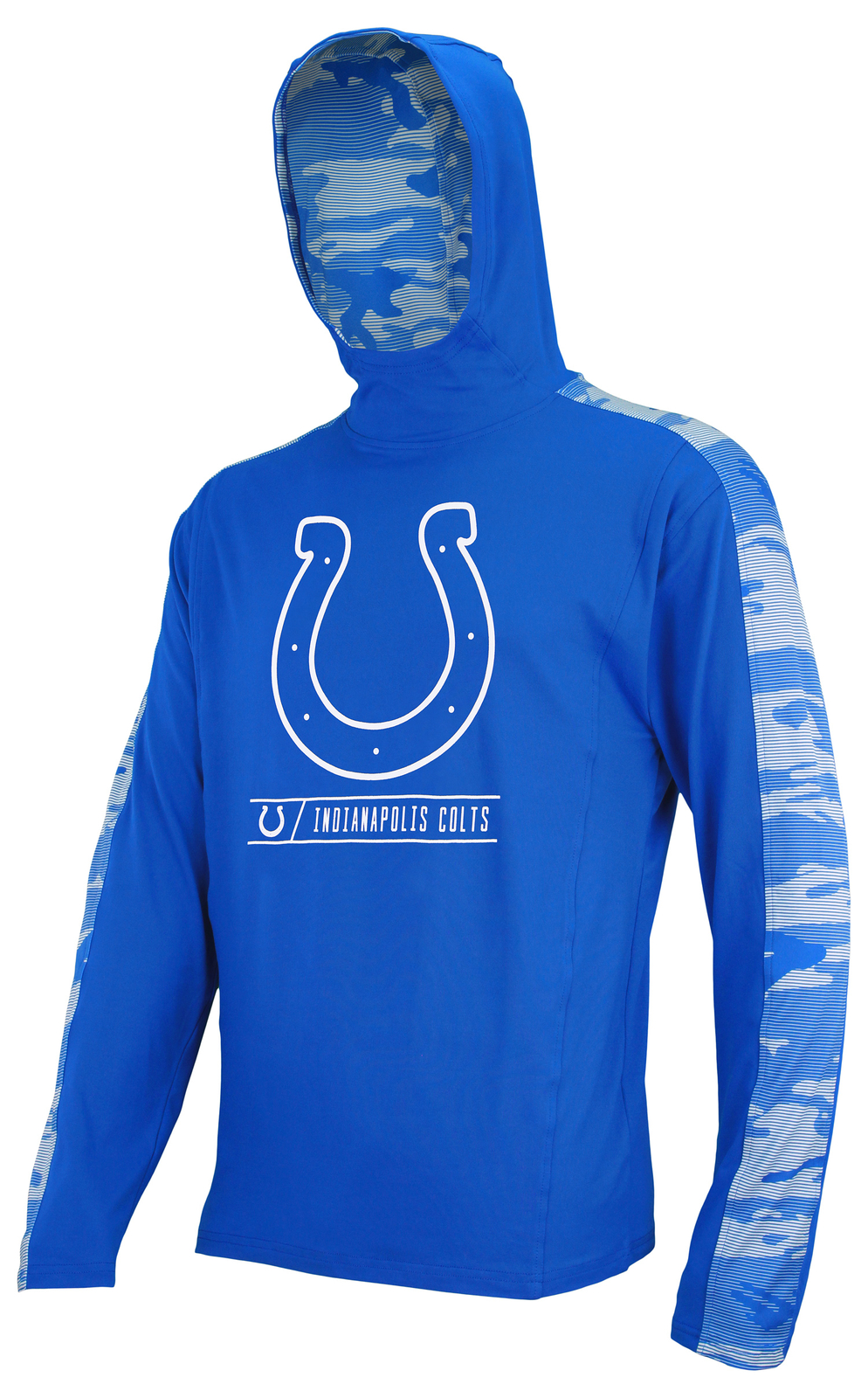 Толстовка с капюшоном на молнии Zubaz NFL Mens Indianapolis Colts Team Color Block 1/4 камуфляжных линий