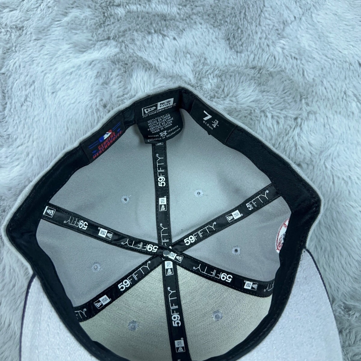 New York Yankee Hat Gray 7 3/4 59 Fifty New Era Genuine
