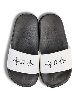 Kids HB music clef sandals flip-flops print saying boy girl