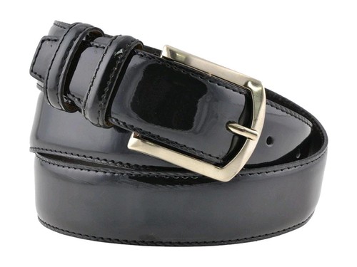 Cintura in vernice elegante classica nero uomo donna per abito da cerimonia  | eBay