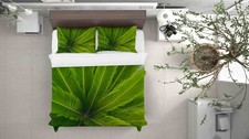 3D Leaves Green Quilt Cover Set Duvet Cover Bedding Pillowcases