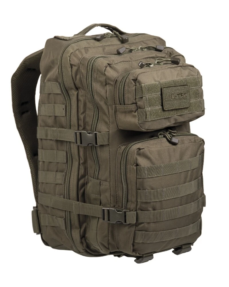 ZAINO TATTICO COMBAT LARGE 36 LITRI VERDE MILITARE CON 7 TASCHE ZAINI - IlSemaforo