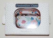 New Oleband Pink Floral AirPods Pro Protective Skin Case with Strap