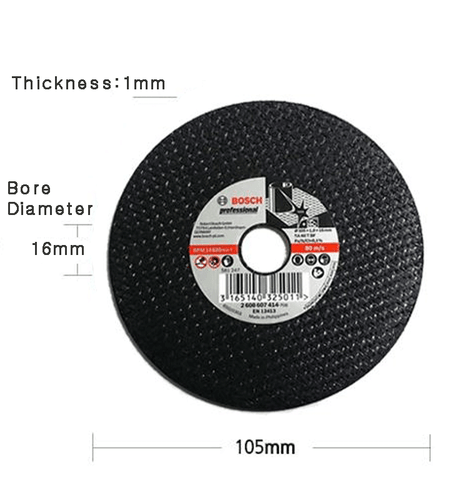 3ea Bosch Dischi da Taglio Inox 4" 105x1,0x16mm per Inox 2608607415 - Foto 4 di 6