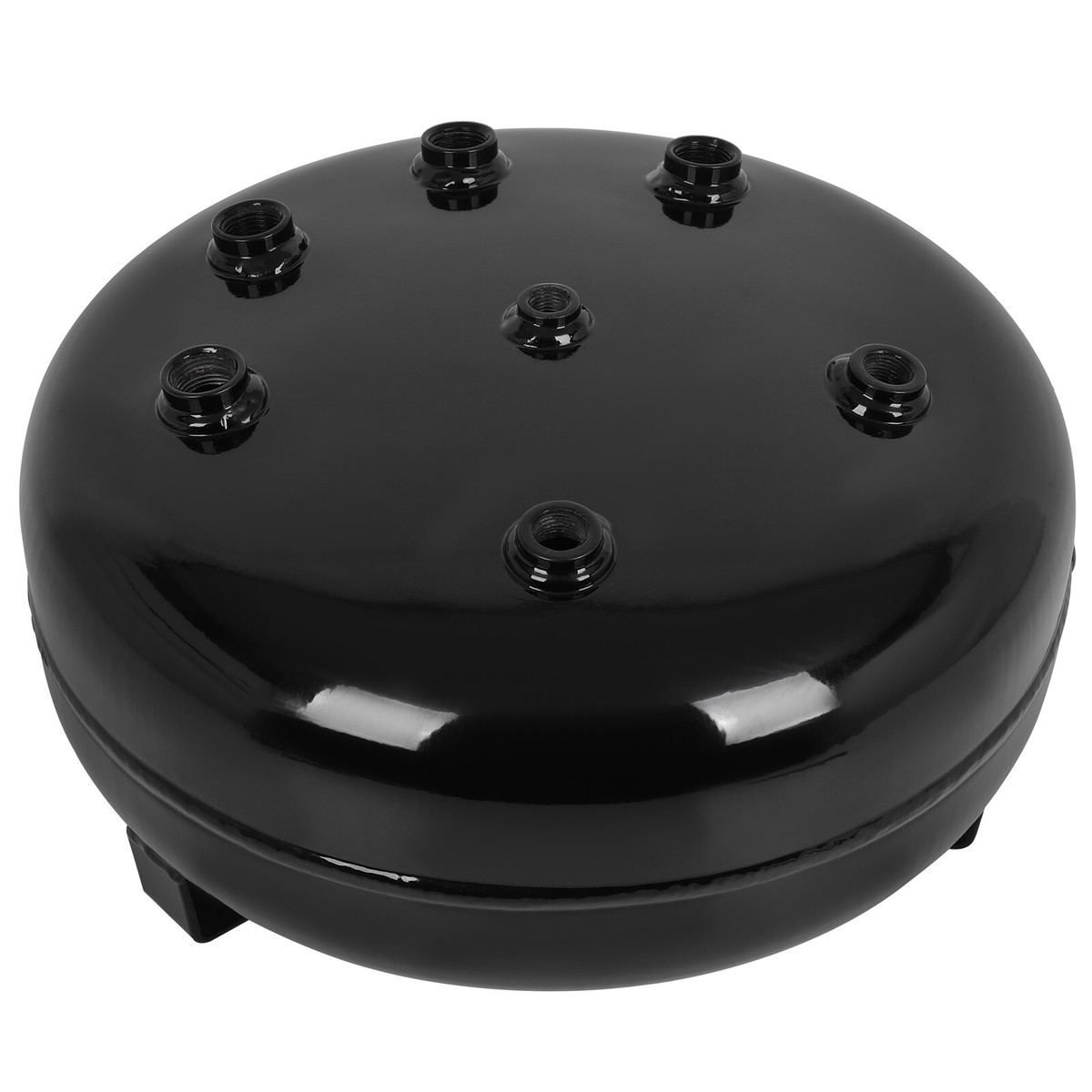 Steel Pancake Air Tank 4 Gallon 8 Ports For Air Ride Suspension Or