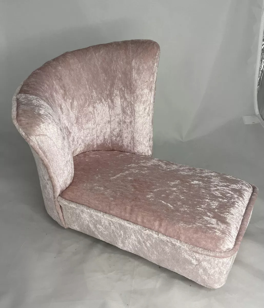 Retired American Girl Doll Sit And Relax Pink Velvet Chaise