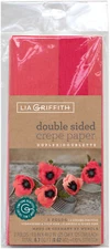 Lia Griffith Double-Sided Extra Fine Crepe Paper 2/Pkg-Strawberry/Tulip Pink & F