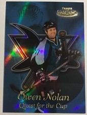 1999-00 OWEN NOLAN TOPPS GOLD LABEL QUEST FOR THE CUP INSERT #QC8 SHARKS