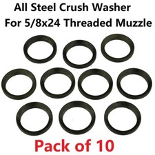 Black Anodized 10PC Pack Crush Washer for 308 .308 5/8x24 Muzzle Thread