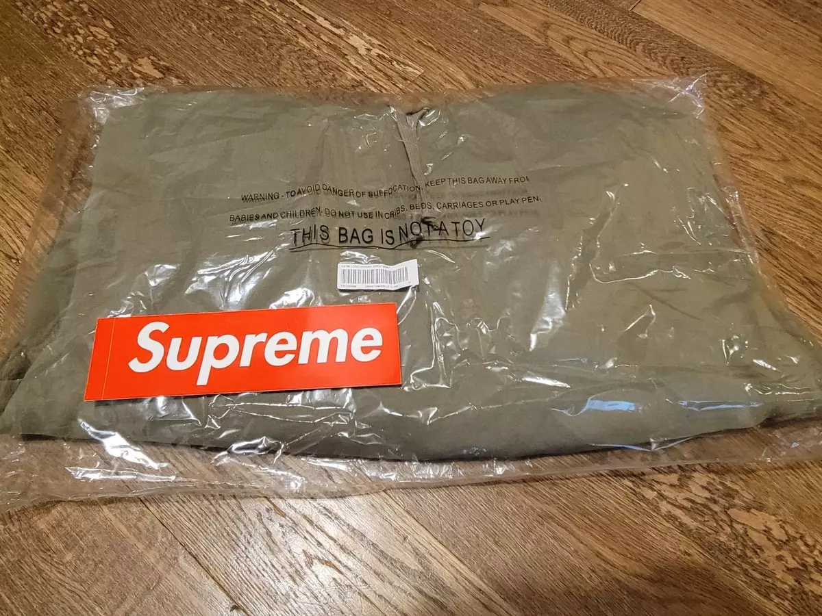 Supreme Satin Appliqué Hooded Sweatshirt FW Light Olive Size