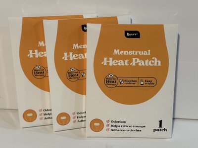 b.Pure Menstrual 1 Heat Patch- Discreet Heat Therapy/Smoothes/Relieves (3pk)