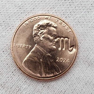 2022 Penny Scorpio Zodiac Sign Horoscope Counterstamp Lucky Good Luck Coin!