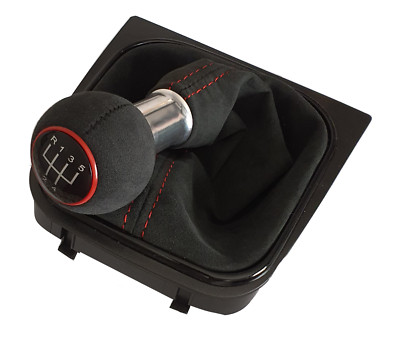 FÜR VW GOLF 5 6 GTI EOS SCIROCCO 5 GANG ALCANTARA    SCHALTKNAUF SACK RAHMEN 