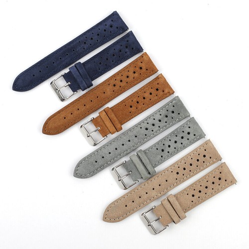 Watch Band Watch Strap Suede Leather 18mm 19mm 20mm 22mm 24mm Rally Racing Band - Picture 6 of 28