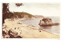 WELSH Old Vintage Postcard Seaside Holiday Beach Scene Tenby North Sands Wales