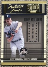 Randy Johnson 2005 Donruss Signature Series Milestone Marks #MM-7 Astros ESE