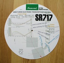 Sansui SR-717 Custom Designed Tonearm Cartridge Stylus Alignment Protractor