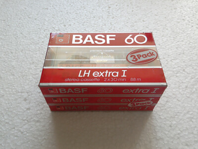 3er-Pack BASF LH extra I 60 MC Kassetten Tape NEU und OVP