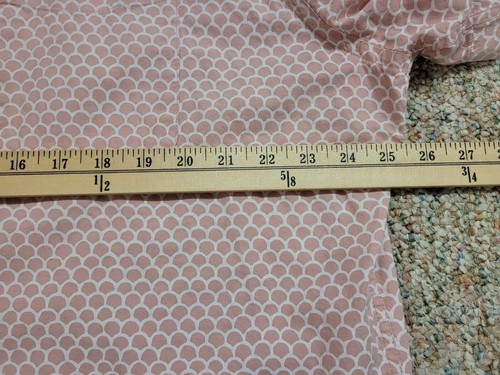 Faherty Shirt Mens 2XL Pink Geometric Button Down Short Sleeve Organic Cotton - Picture 12 of 14