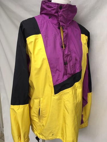 Vtg The North Face sz M Multi Color Gore Tex Pullover Rain Hooded Jacket USA - Picture 11 of 12