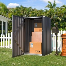 Outdoor Metal Storage Cabinet Waterproof Vertical Small Tool Cupboard for Yard