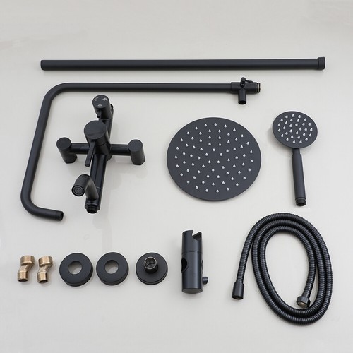 Shower Faucet Set Rainfall Head Hand spray Mixer Wall Mounte - Bild 7 von 34