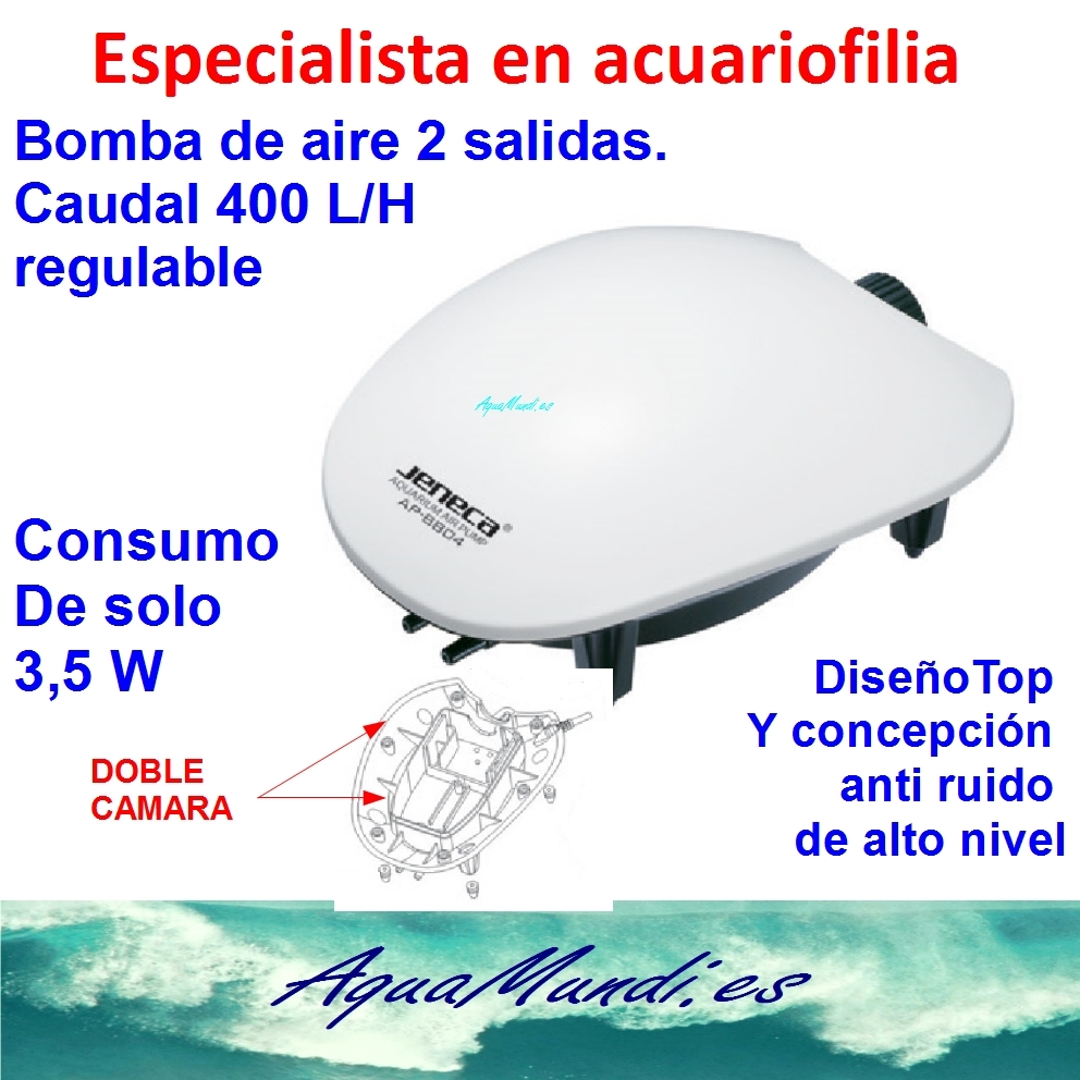 oxigenador aireador bomba de agua compresor acuario pecera gambario 400 L/H