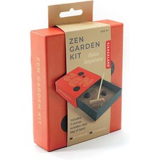 Mini Zen Garden Kit Relax Anywhere Set Desktop Home Decoration Kikkerland