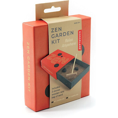 Mini Zen Garten Set Relax Anywhere Set Schreibtisch Wohndeko Kikkerland