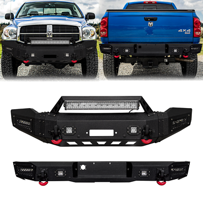 Vijay For 2006-2008 Dodge Ram 1500 Steel Front/Rear Bumper W/Winch