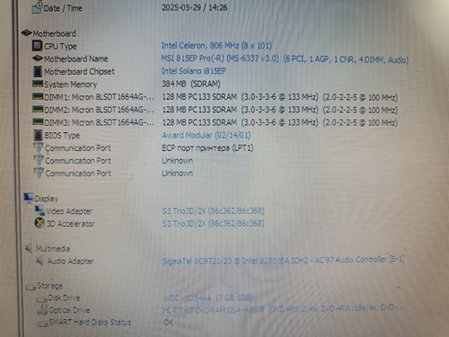 Carte mère PGA370 MSI 815EP PRO v3 i815EP chipset avec Celeron 800 & I/O shield - Photo 10/14
