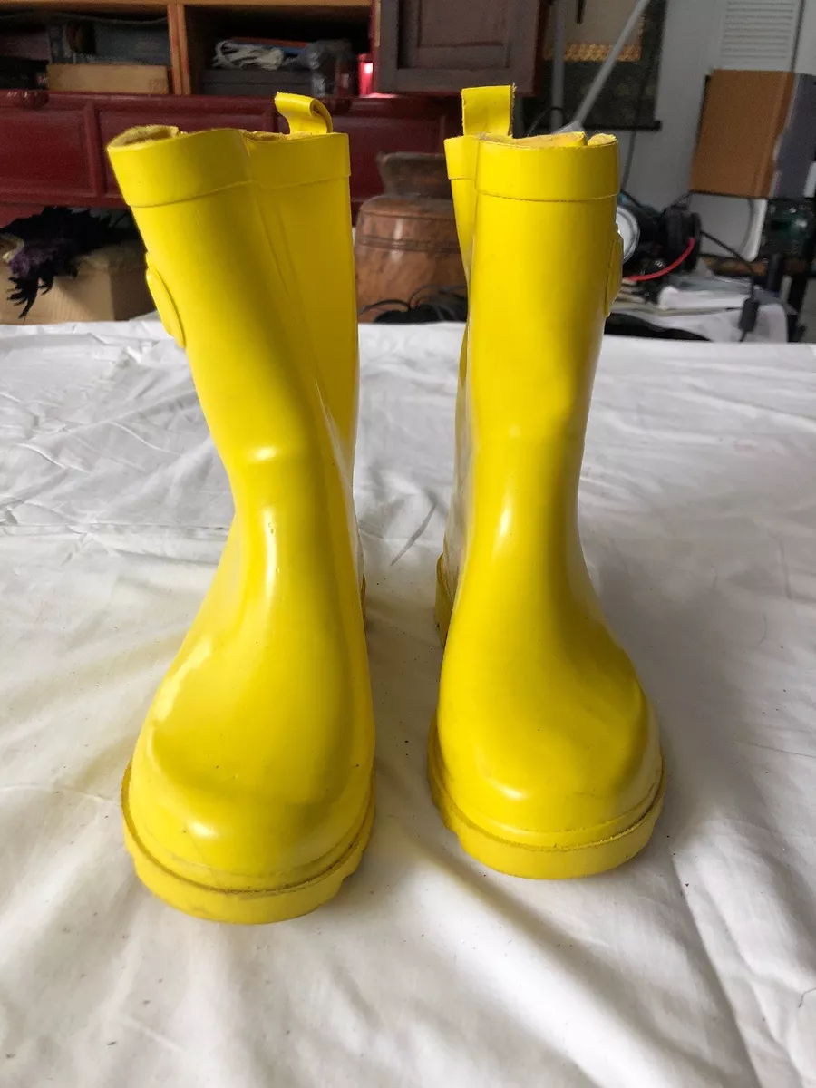Bright yellow rain boots sale