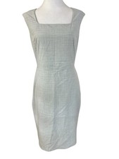 Ann Taylor Gray Check Sheath Lined Dress Professional, Business SZ 2