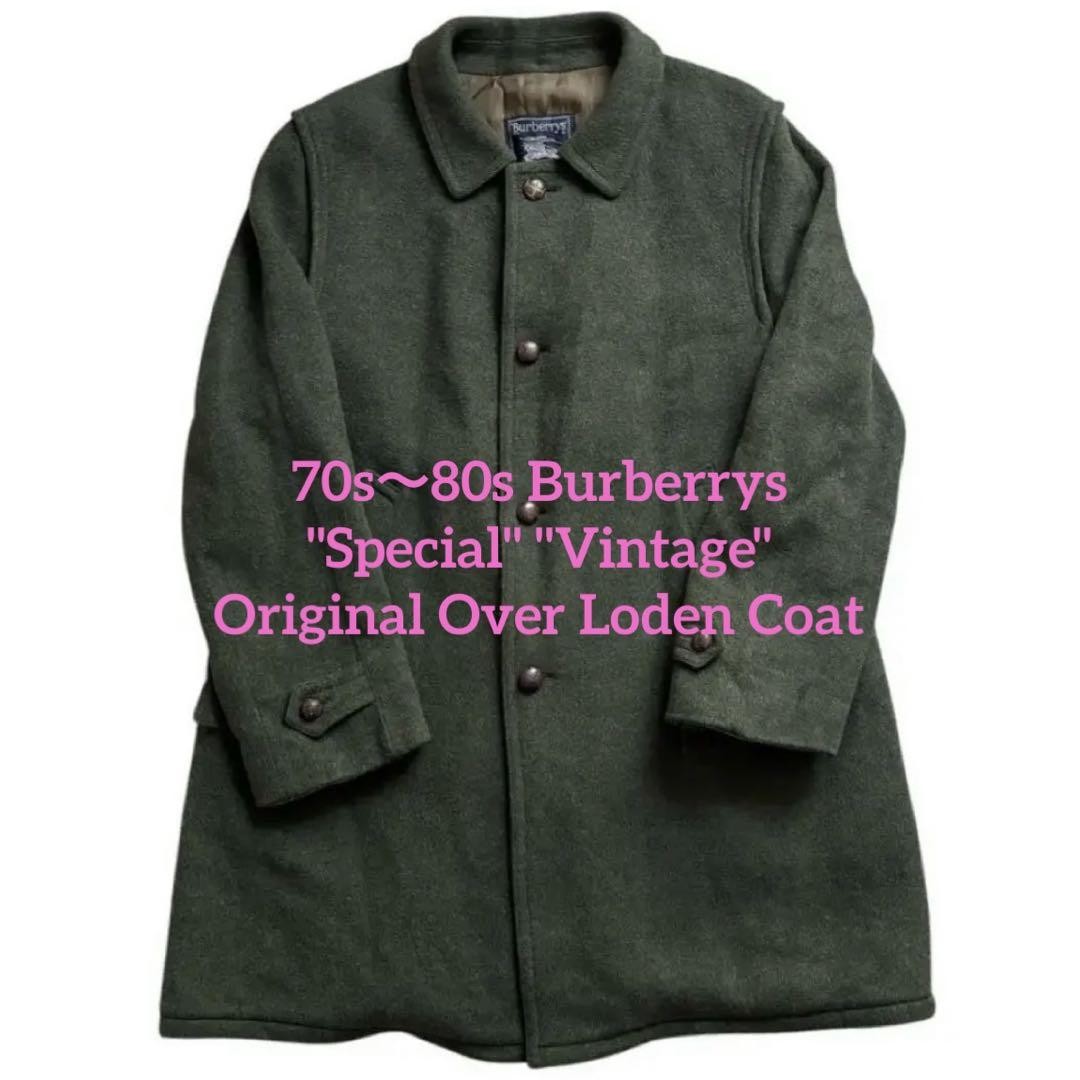 Burberrys 80s Original Over Loden Coat Olive Green, Aust. Made 