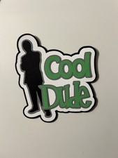 Cool Dude Handmade Scrapbook Title Die Cut Paper Pieced