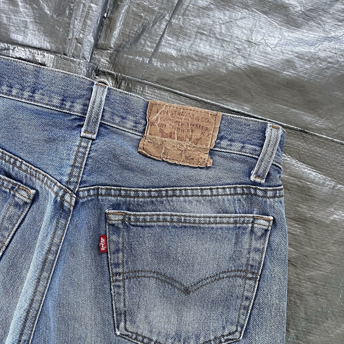 VINTAGE Levis 501 Blue Straight Light Wash USA Made 80s 32x29 | eBay