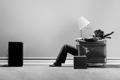 Blown-Away Guy Poster, Maxell Ad 1979 by Steve Steigman Poster