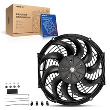 Slim Fan Push Pull Electric Radiator Fan, 12V Radiator Fan 10 inch Universal