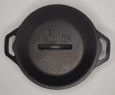 Lodge 9 Inch Cast Iron Mini Wok Pre Seasoned with Loop Handles Ideal for Cooking