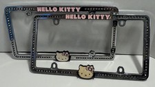 Hello Kitty Metal License Plate Topper Frame For Plates Lot Of 2