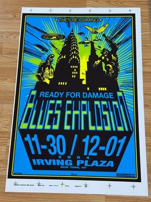 Jon Spencer Blues Explosion NYC Concert Poster Proof Godzilla King Kong UFOS