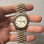 SEIKO 8123-6000 SQ-100 Quartz Day-Date Men Vintage Santos Style Watch 36mm