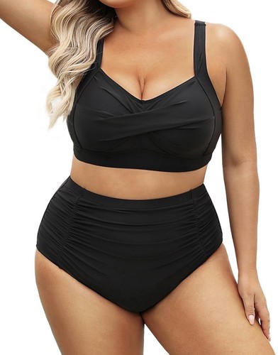 Daci Women's Plus Size Bikini Sets - High Waisted Two-Piece with Tummy Control