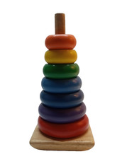 Mellisa  Doug Classic Rainbow Stacker Toy Wood