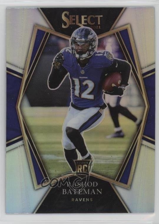 2021 Panini Select Premier Level Silver Prizm Rashod Bateman #155 18fx