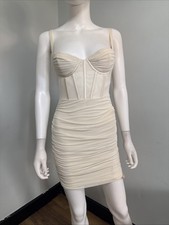 Oh Polly Women's Ivory Dress  Uk 8 Brand New With Tags Stain On